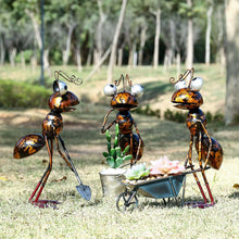 Load image into Gallery viewer, Tooarts 13inch Ant garden decor Iron garden decoration outdoor With Removable Bucket Succulent Flower Pot Trinket Storage
