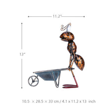 Load image into Gallery viewer, Tooarts 13inch Ant garden decor Iron garden decoration outdoor With Removable Bucket Succulent Flower Pot Trinket Storage
